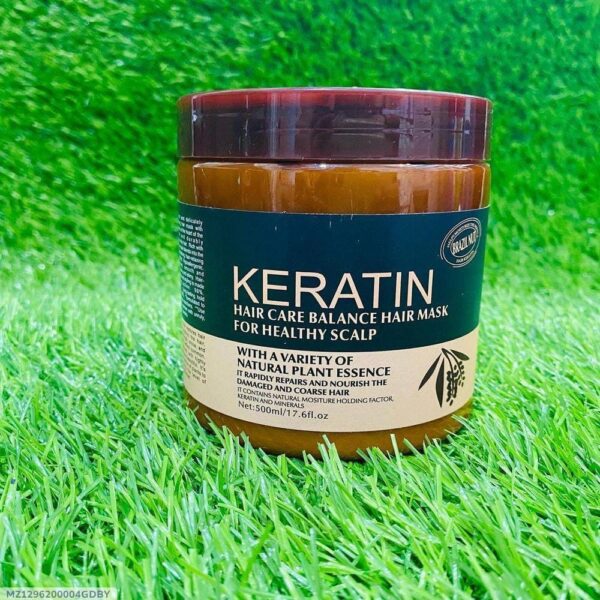 Keratin Hair Care Balance Mask for Healthy Scalp - Frizz Control & Shine Boost - Image 2