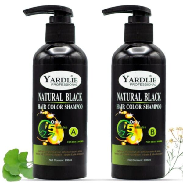 Yardlie Professional Natural Black Hair Color Shampoo - Quick & Easy Hair Dye Solution - Image 2