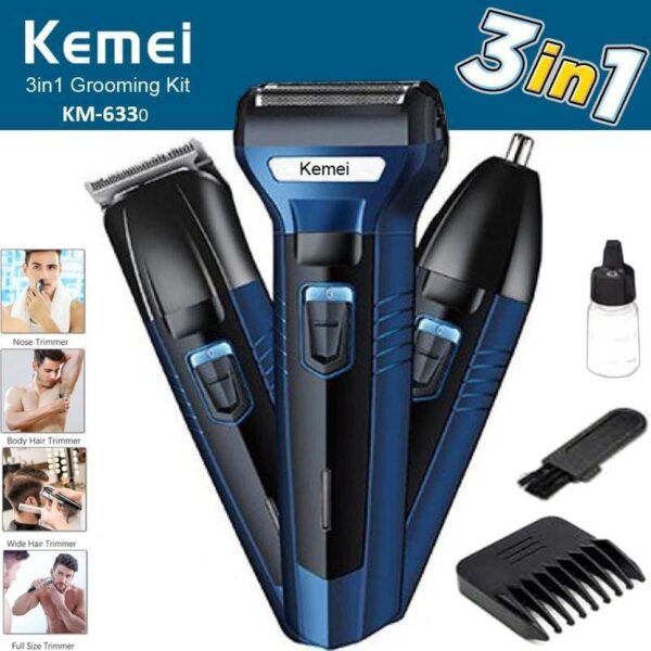 Kemei KM-6330 3-in-1 Electric Grooming Kit