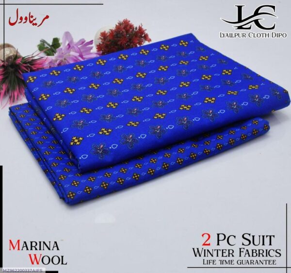 Vibrant Blue Marina Wool 2-Piece Winter Suit - Image 3